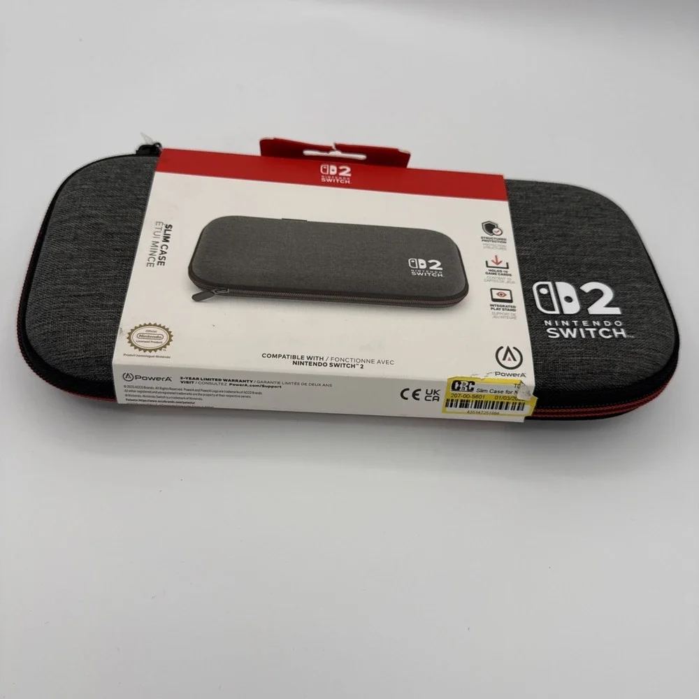 PowerA Slim Case for Nintendo Switch 2 in Dark Heather Gray New